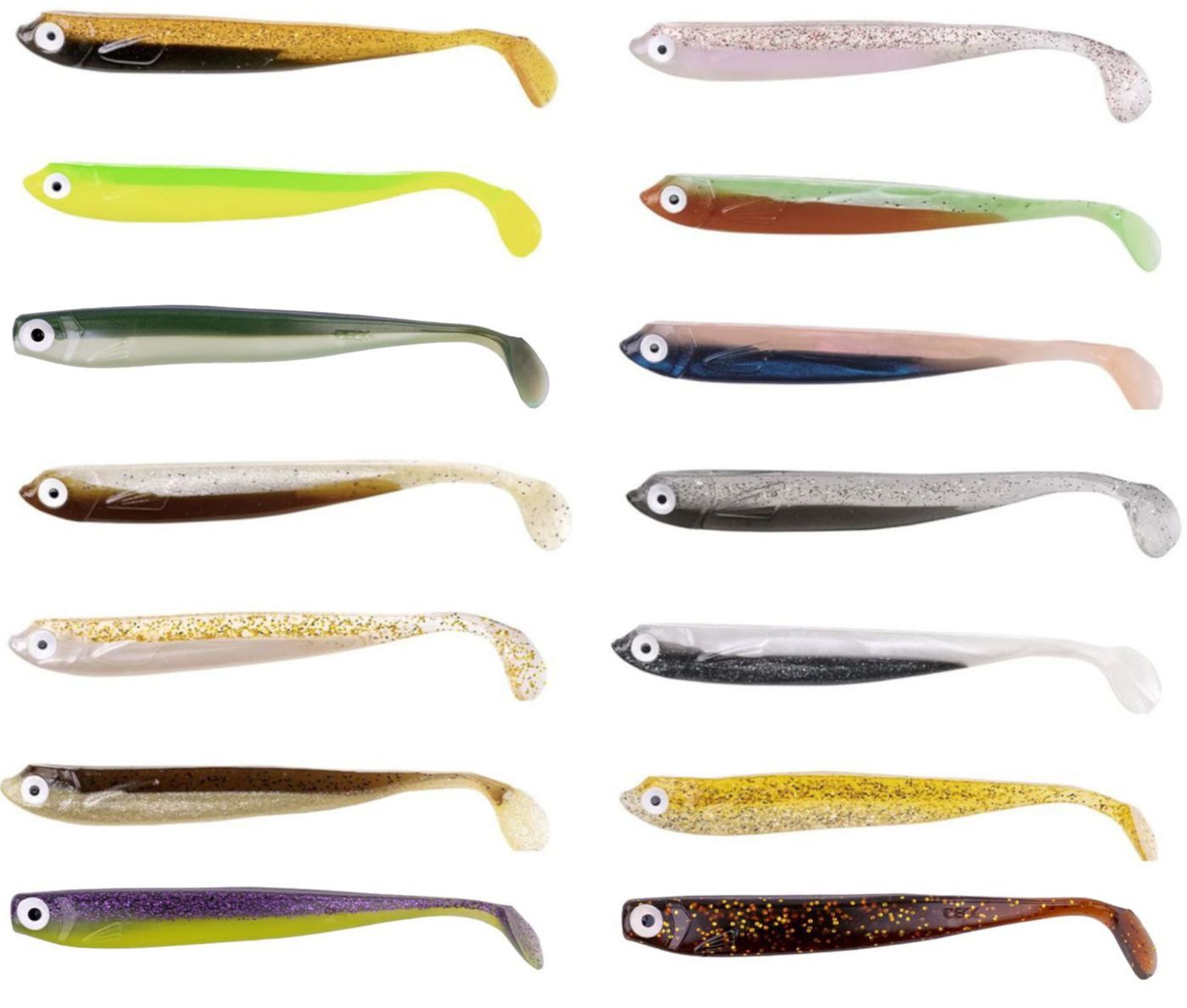 Kunstköder ZANDER Gummi 12cm Moor Kiwi 3 pcs