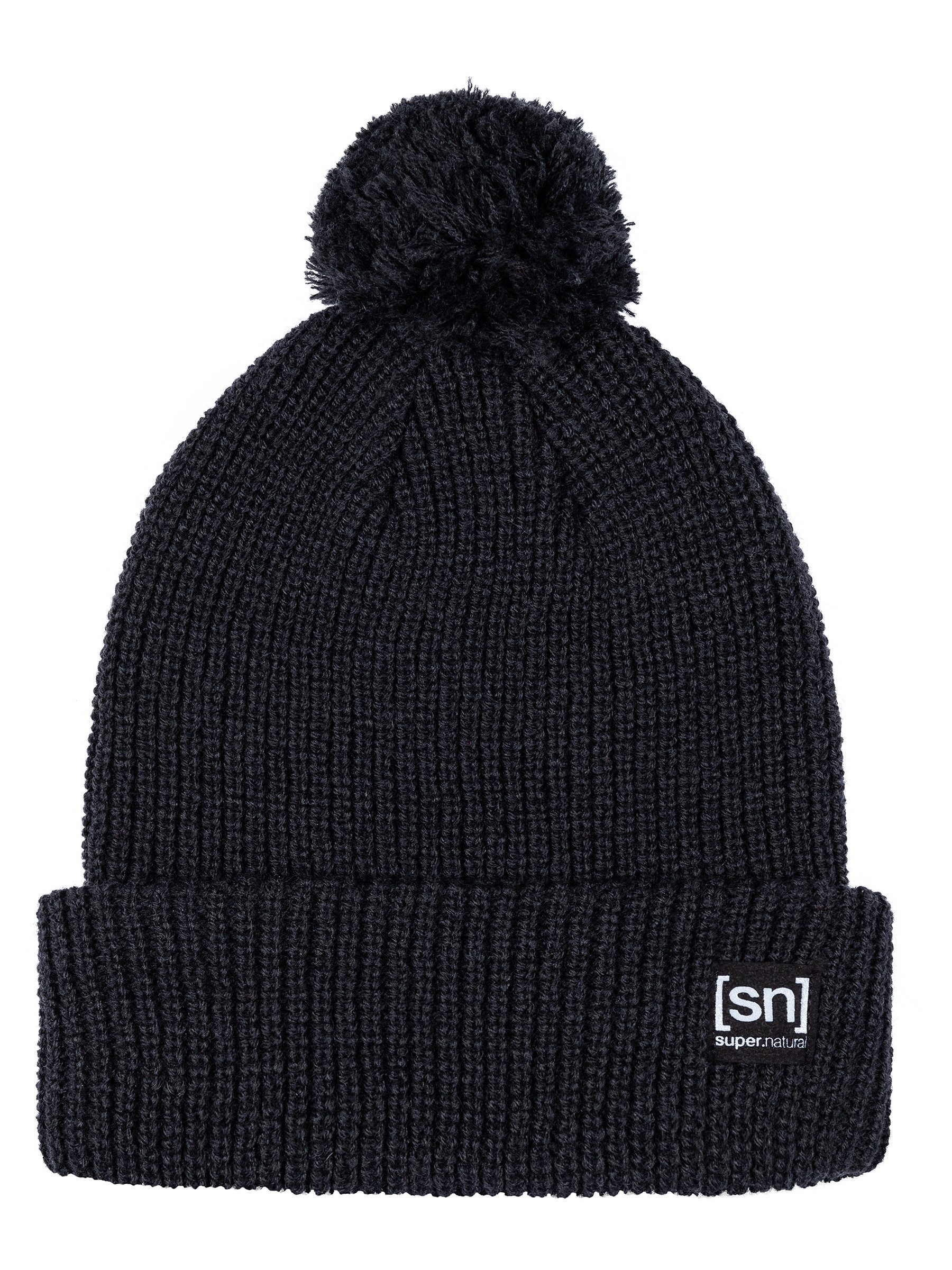 SUPER.NATURAL Beanie Mütze aus Merino POM BEANIE mit Bommel