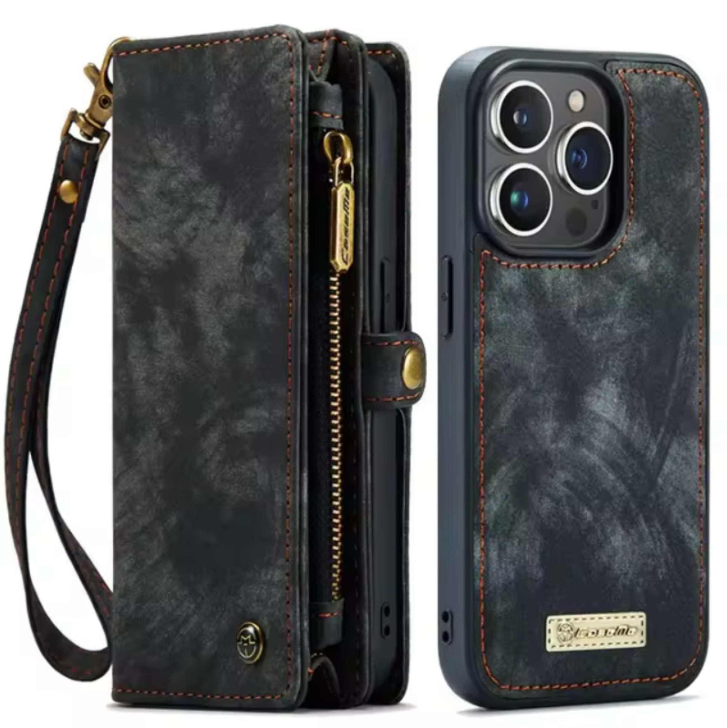 CaseMe Handyhülle Caseme iPhone Hülle mit Zipper 2in1