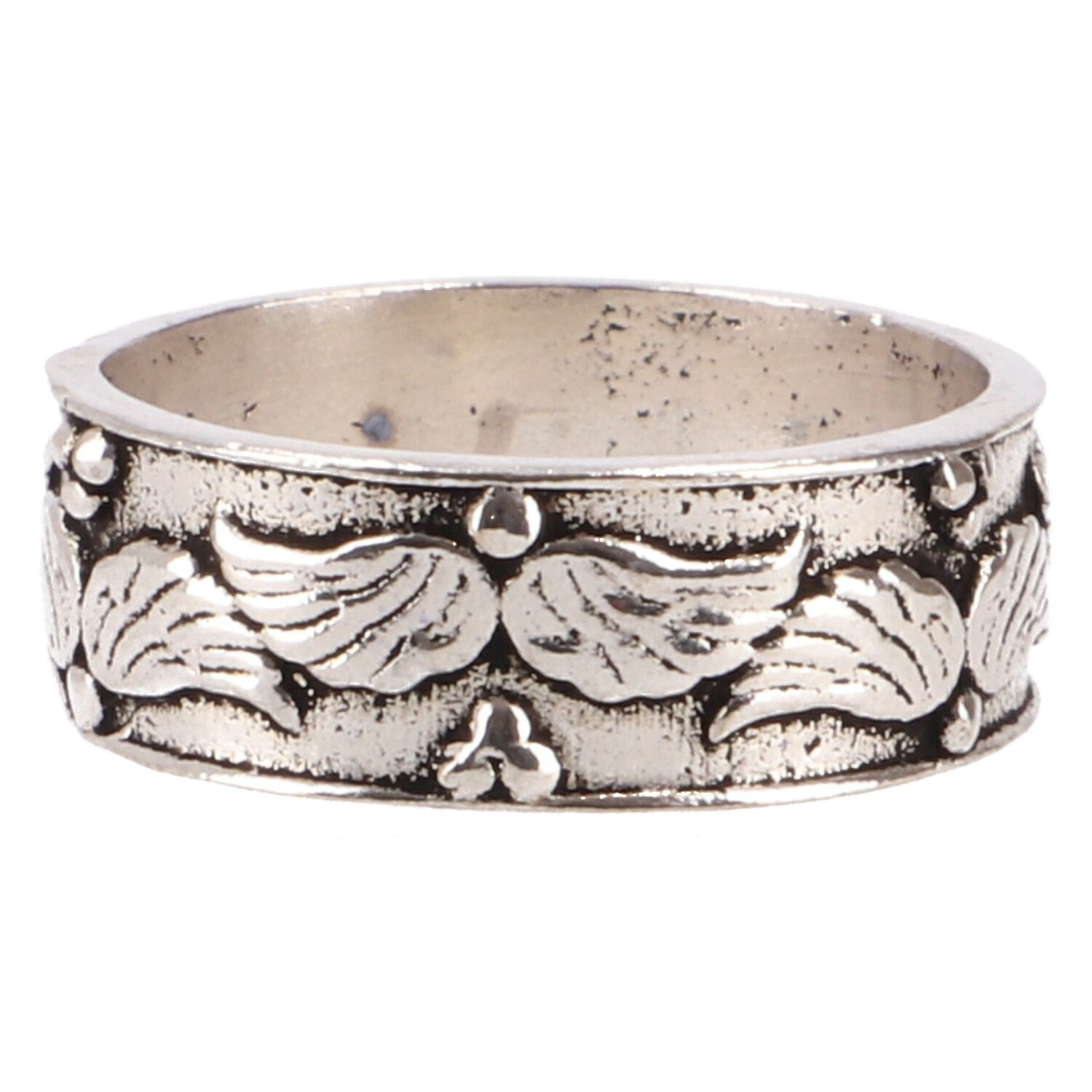 Guru-Shop Fingerring Messing Modeschmuck Ring mit Engelsflügel -..
