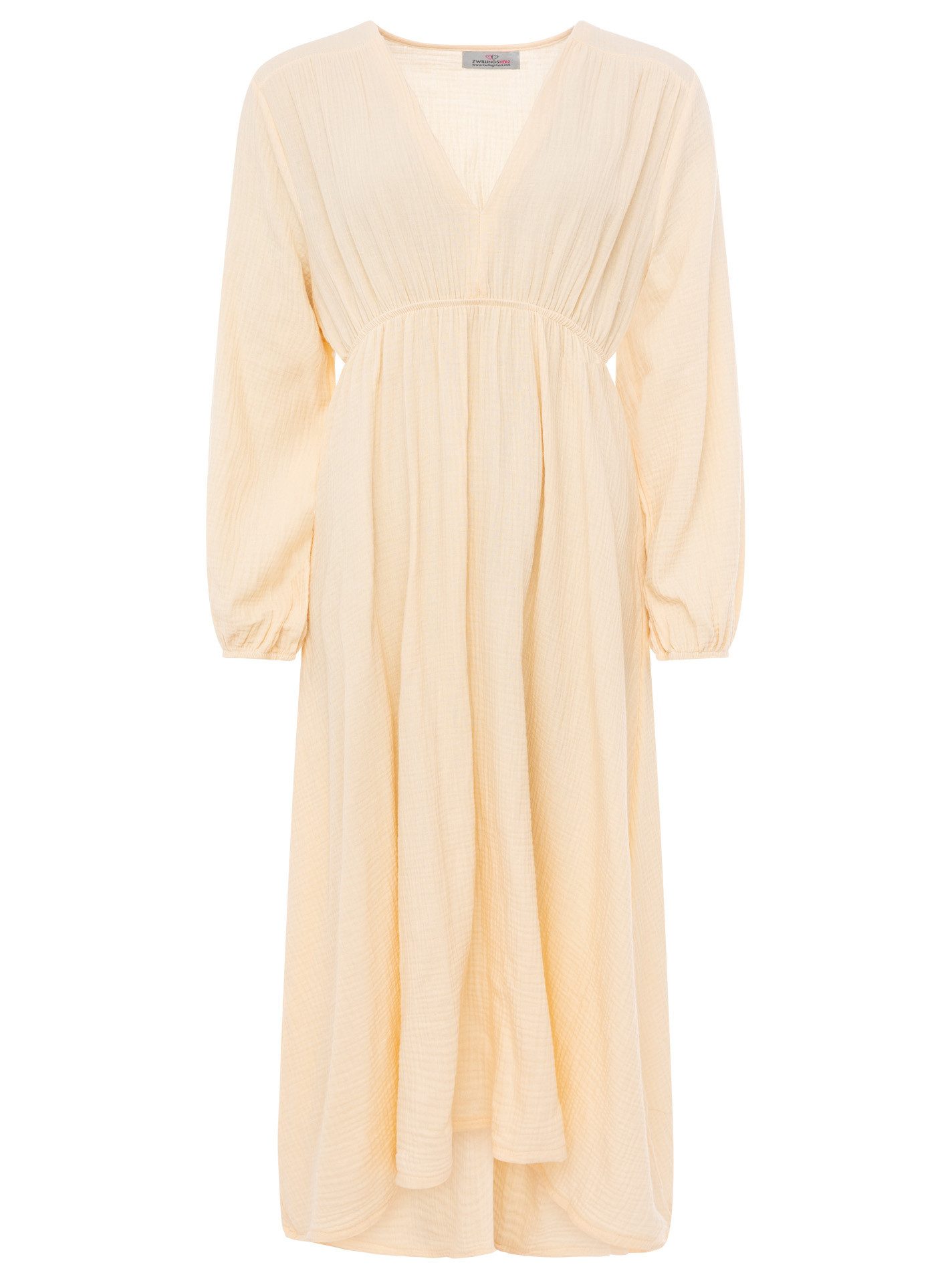 Zwillingsherz Maxikleid Maxikleid Baumwolle Musselin