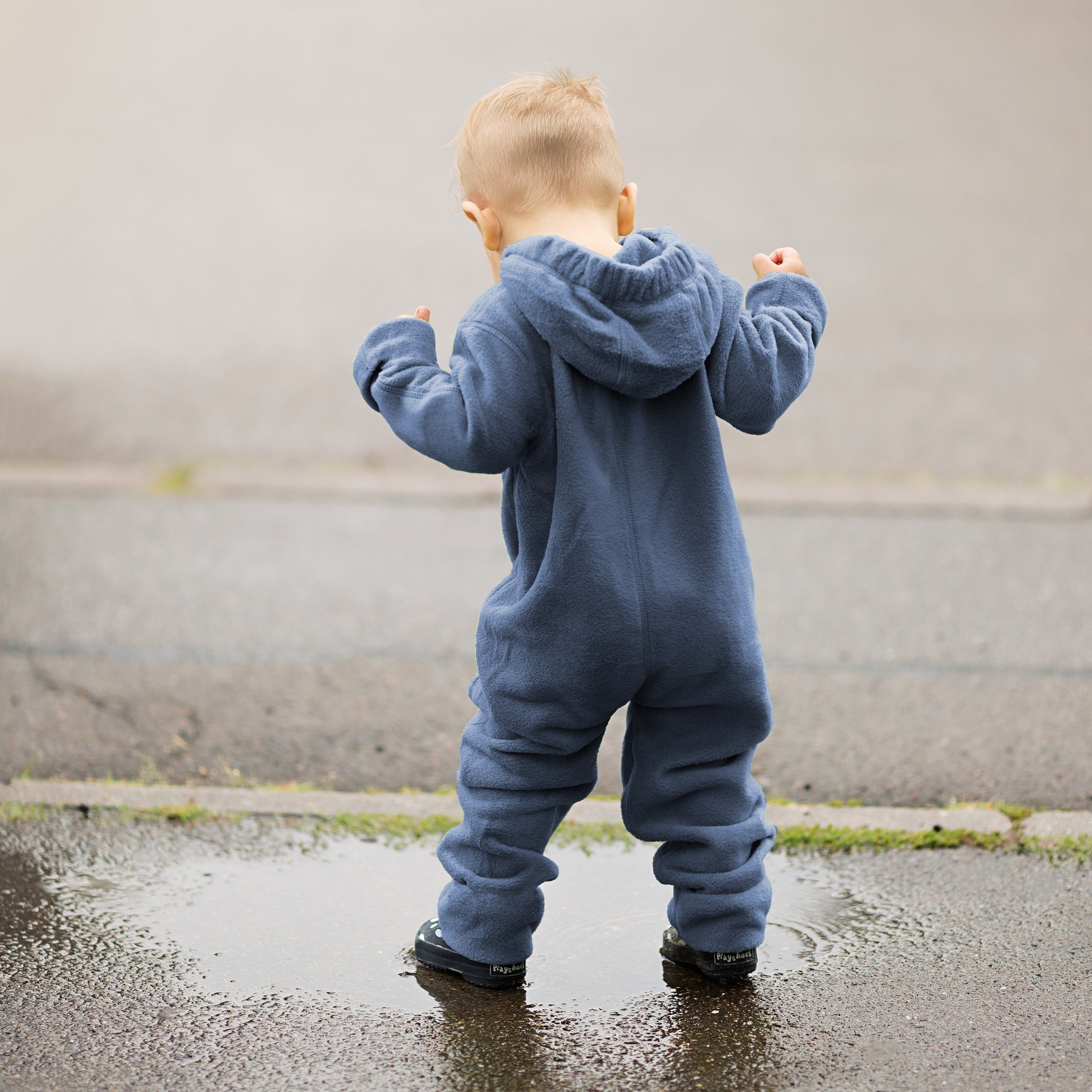 Hoppediz Fleeceoverall Fleece-Overall mit Umschlagbündchen