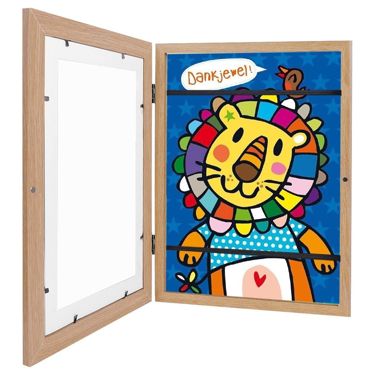 XDeer Bilderrahmen Kinder Kunst Bilderrahmen Kunstrahmen A4 Frontöffnung , Kunstfotorahmen für Kunstwerke, Kinder Kunst