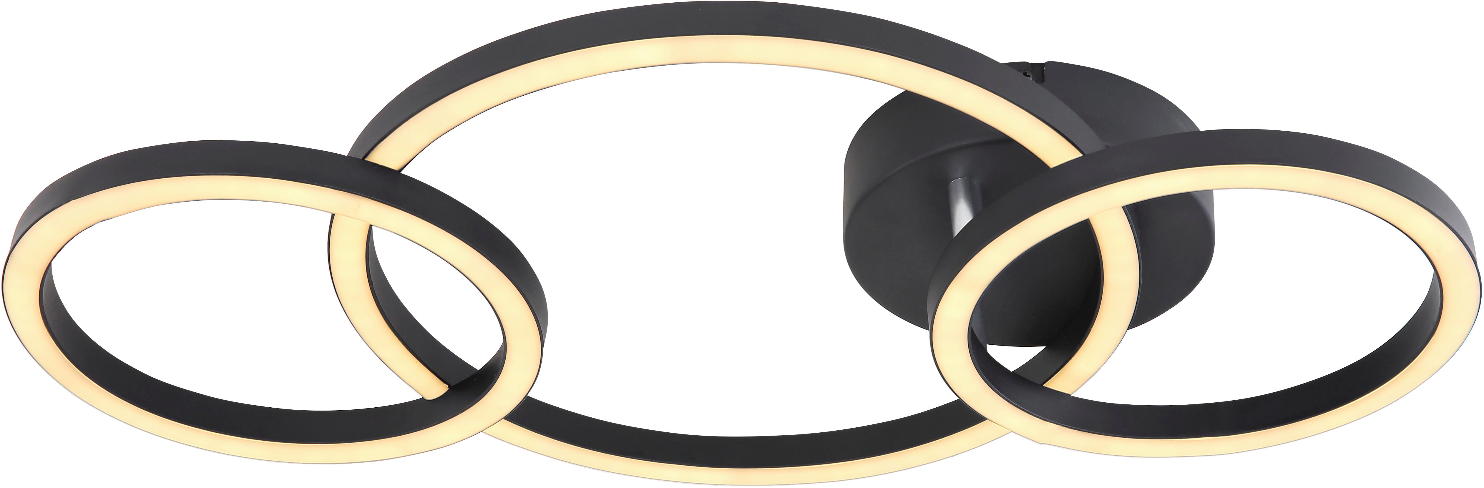 GLOBO LIGHTING Deckenleuchte REGGY, LED fest integriert, Warmweiß, Deckenlampe Wohnzimmer-Leuchte Schlafzimmer-Leuchte Flur Küche