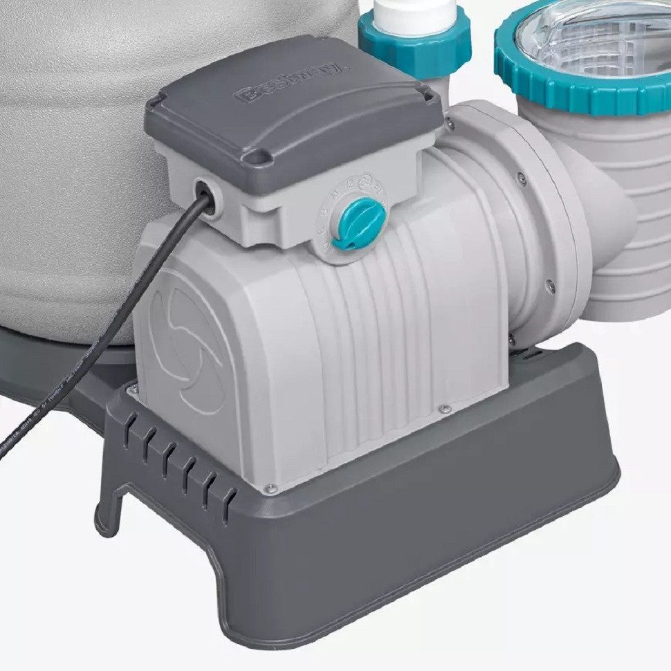 Bestway Sandfilteranlage Sandpumpe, Sandfilterpumpe, Poolpumpe, Sandfilteranlage, 6-Stufen-Regelventil, ChemConnect