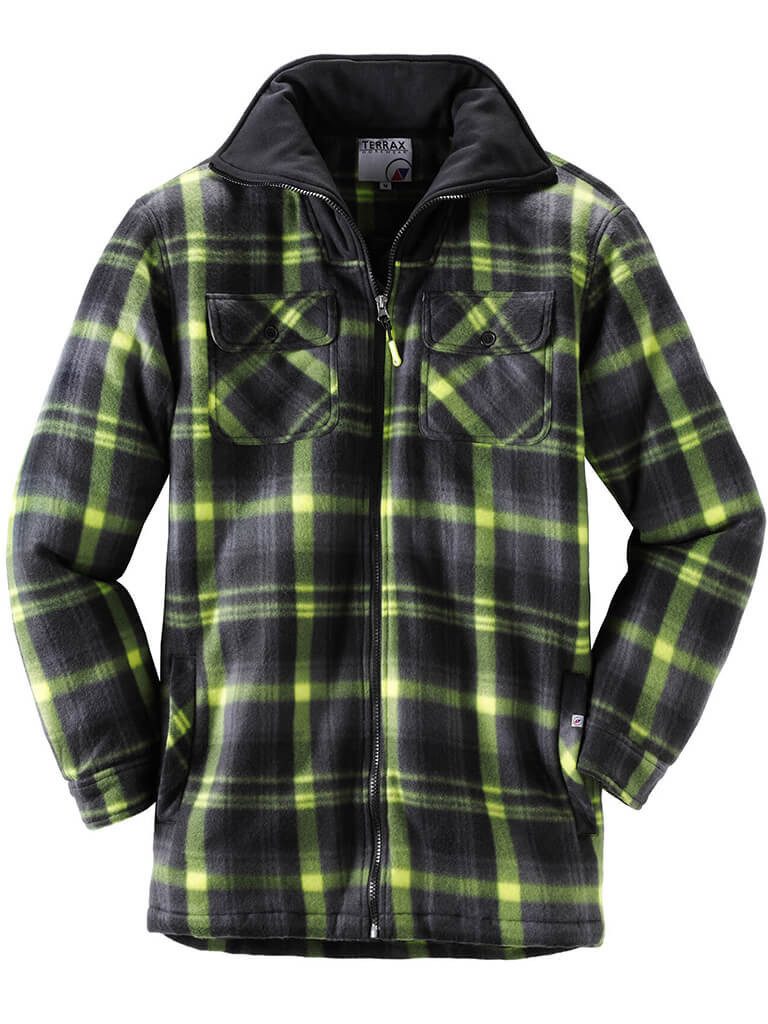 Terrax Workwear Langarmhemd Herren Thermohemd mit Reißverschluss - Arbeitsj günstig online kaufen