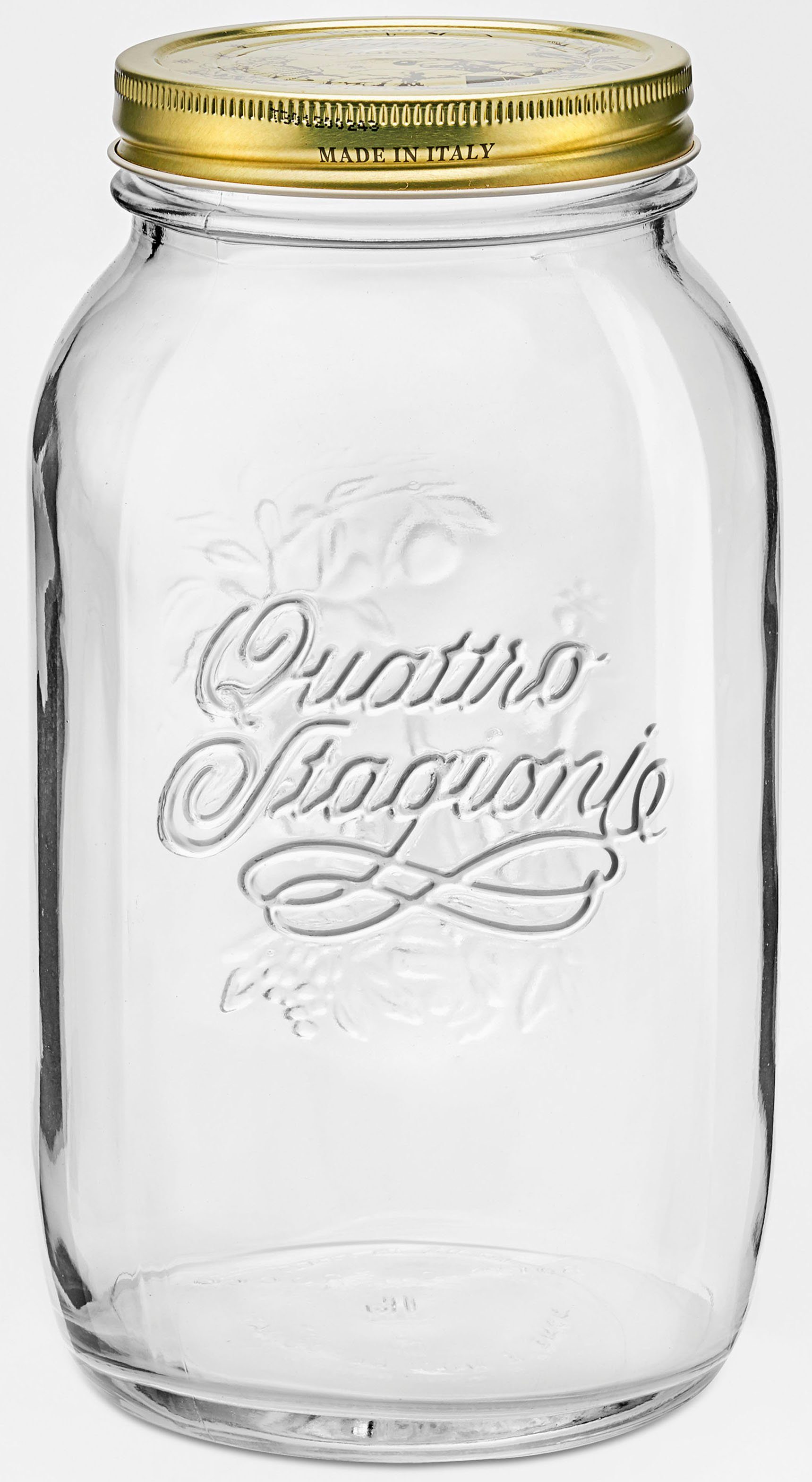 Bormioli Rocco Einmachglas Quattro Stagioni, Glas, (Set, 6-tlg., 6 Stück, 1,5l Fassungsvermögen), luftdicht verschließbar
