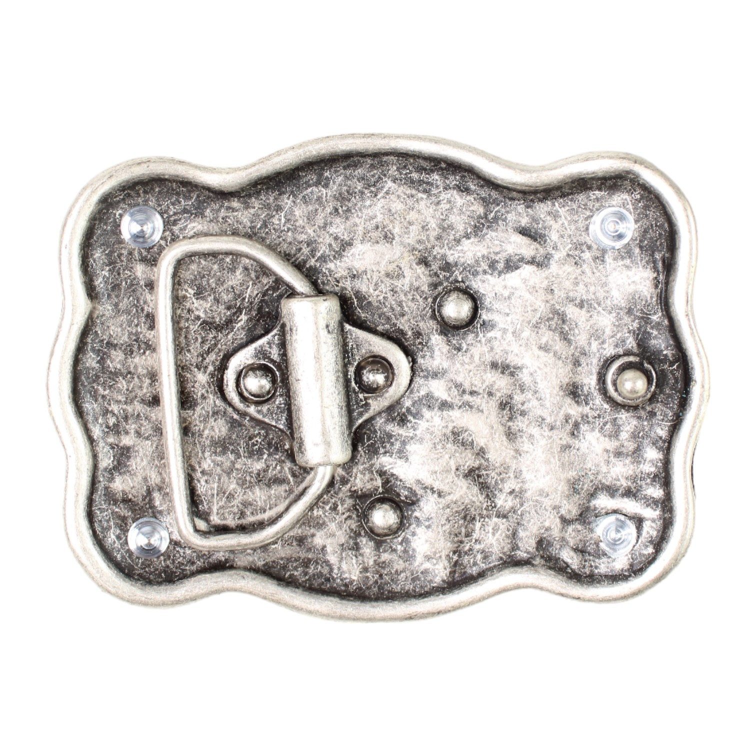 FRONHOFER Gürtelschnalle 18065 (1-St) Büffelkopf Gürtelschnalle 4 cm, Metall, Westernstil