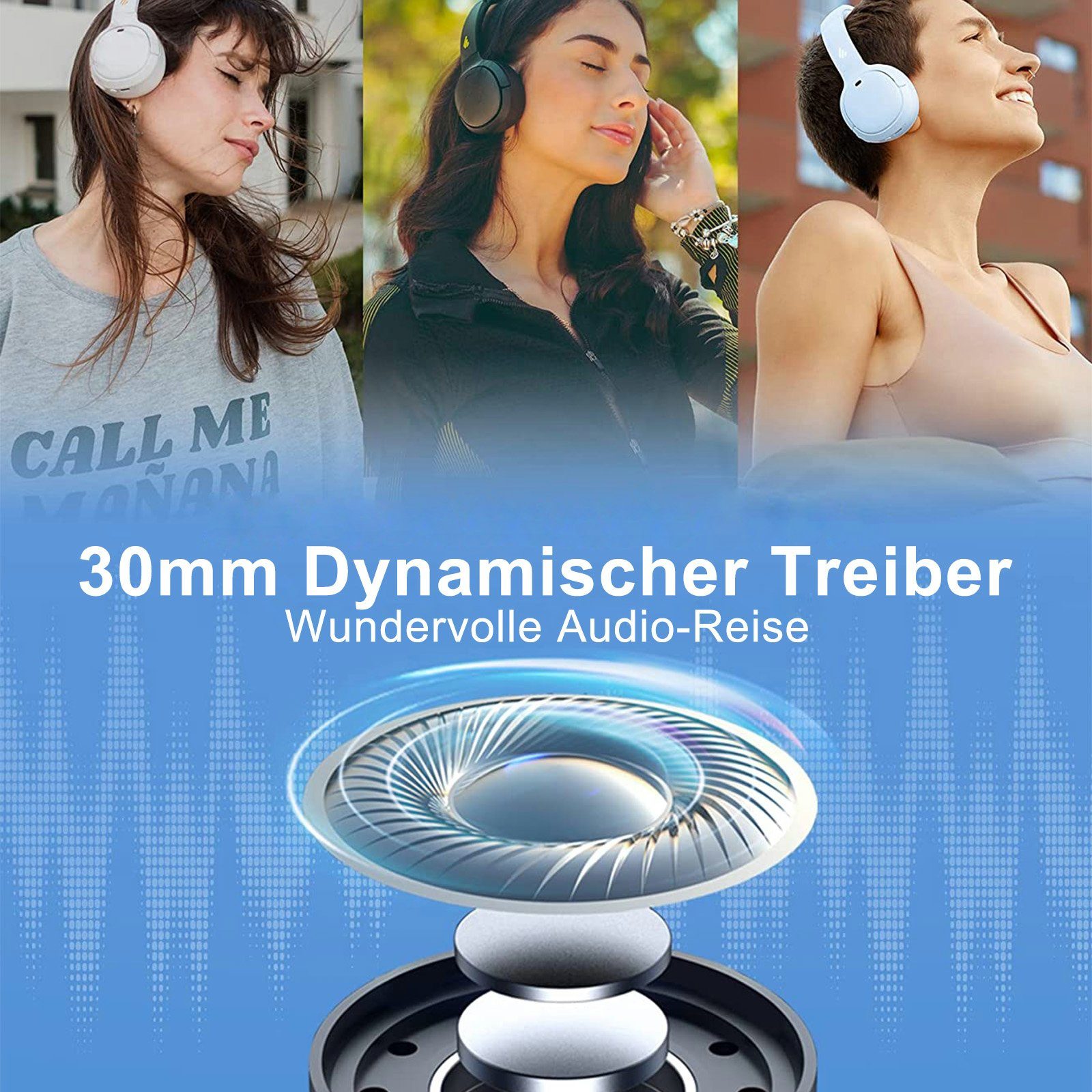 Edifier® WH500 On-Ear-Kopfhörer (Voice Verdoppeln weiß Assistant, Sie Verbindungen) Ihre