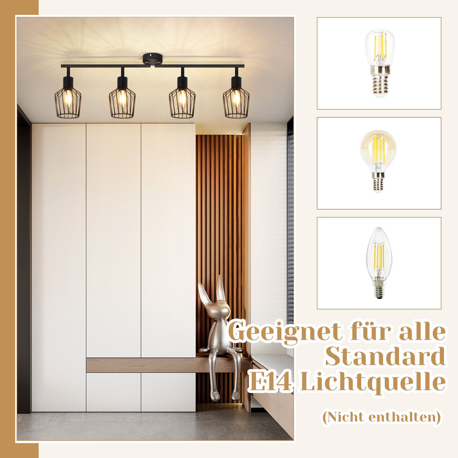 Nettlife LED Deckenspots E14 Deckenstrahler 1/2/34/6 Flamming, Drehbar 350° günstig online kaufen