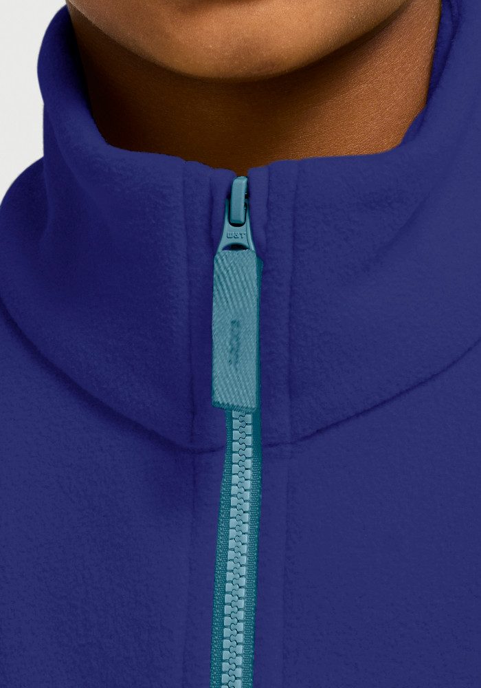 Jack Wolfskin Stehkragenpullover COLORBLOCK TAUNUS HZ K Kinder-Fleecepullover, Colorblocking-Look, Halfzip-Reißverschluss
