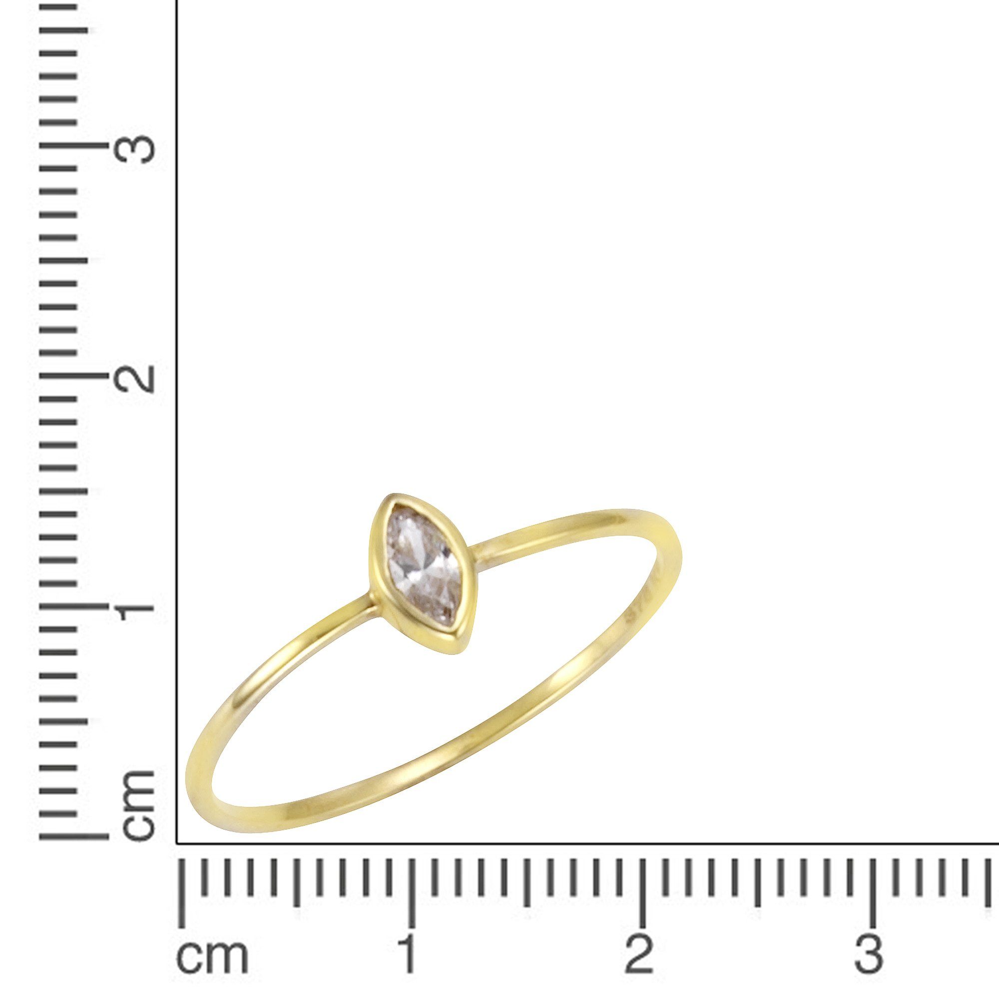CELESTA Fingerring Gold 375 Zirkonia weiß