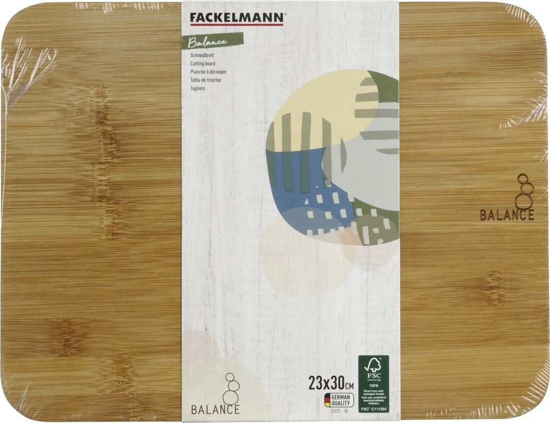 FACKELMANN Schneidebrett Fackelmann Schneidebrett Balance Bambus, Holz