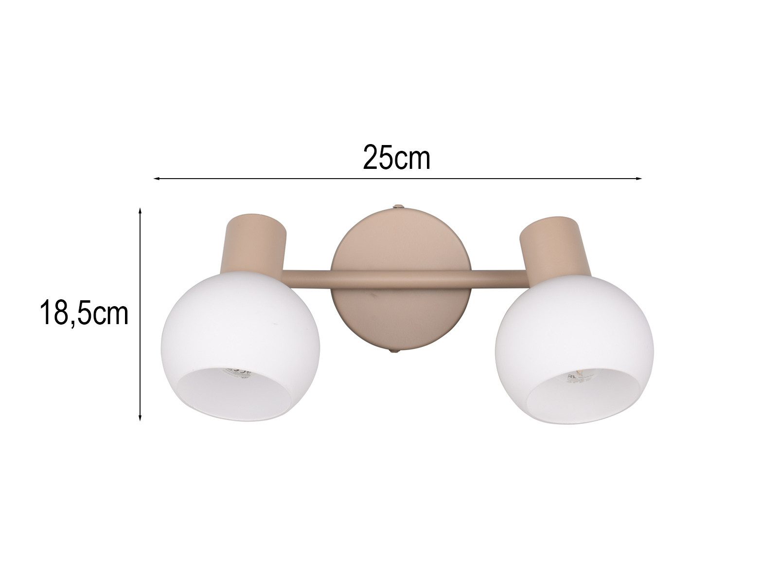 Reality Leuchten LED Deckenstrahler, Dimmfunktion, LED wechselbar, warmweiß, Deckenbeleuchtung innen Deckenlampe Jugendzimmer & Treppenhaus B: 25cm