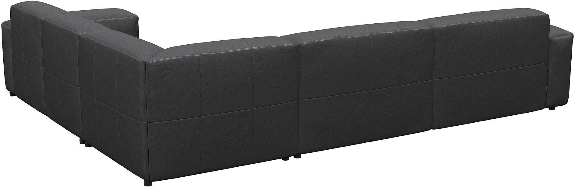 FLEXLUX Ecksofa Lucera, super bequem durch hochwertigen Sitzaufbau mit Kaltschaum, modern & anschmiegsam, L-Form, Designsofa