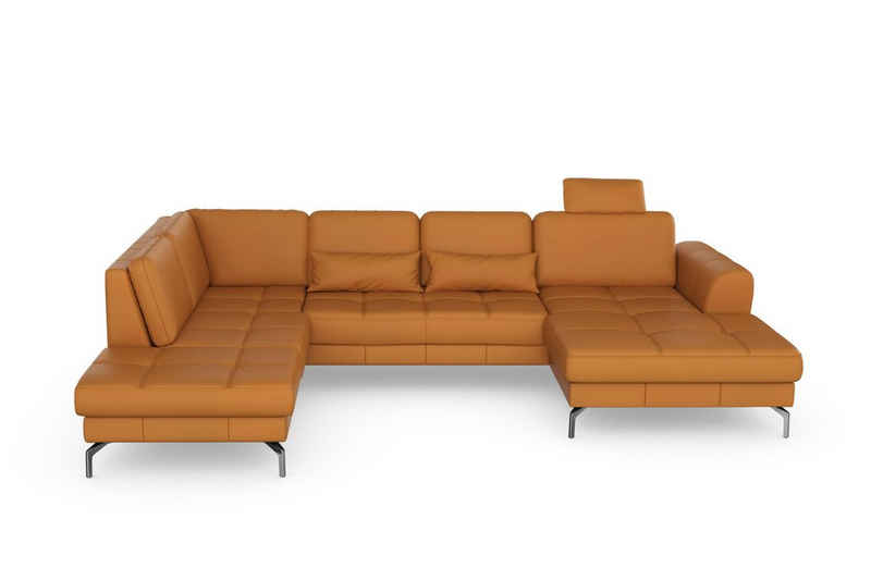 sit&more Wohnlandschaft »Bendigo V«, inklusive Sitztiefenverstellung, Bodenfreiheit 15 cm, wahlweise in 2 unterschiedlichen Fußfarben