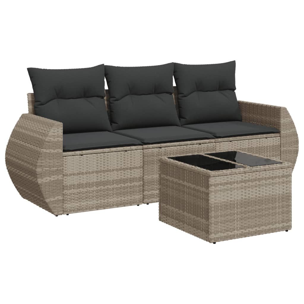 vidaXL Gartenlounge-Set 4-tlg. Garten-Sofagarnitur mit Kissen günstig online kaufen
