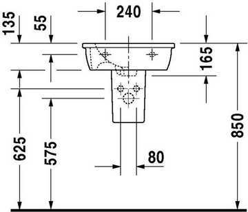 Duravit Einbauwaschbecken Duravit Handwaschbecken DARLING NEW m ÜL