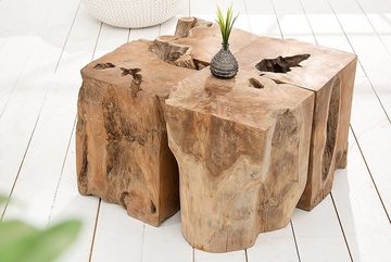 riess-ambiente Beistelltisch WOOD 30cm natur, Massivholz · Hocker · Nachttisch · Teakholz