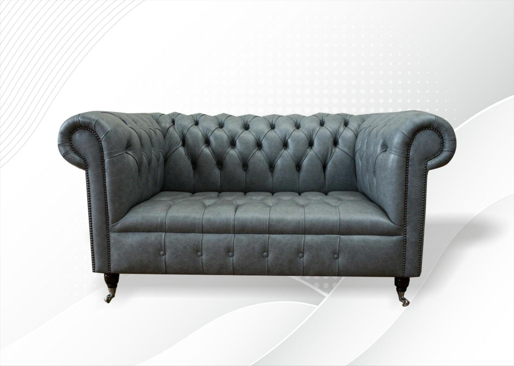 JVmoebel Chesterfield-Sofa, Chesterfield 2 Sitzer 165 Sofa Couch cm Design