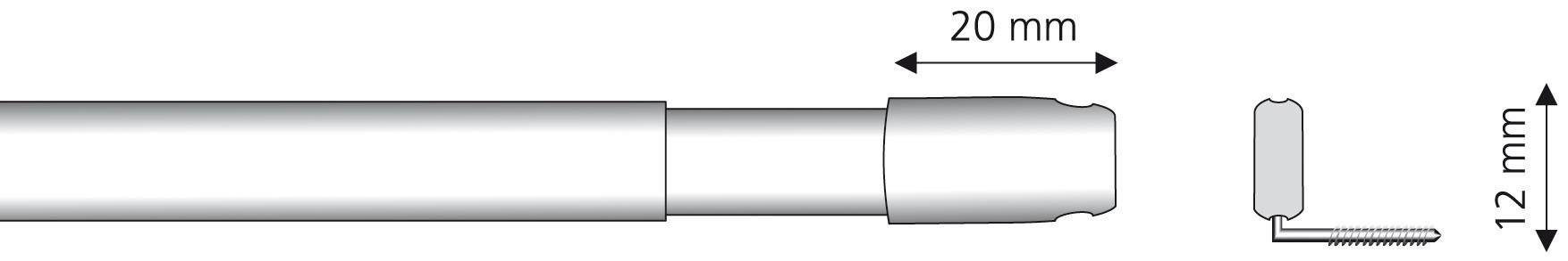 Liedeco Scheibenstange, 1-läufig, ausziehbar, ohne Bohren, verschraubt, Kun günstig online kaufen