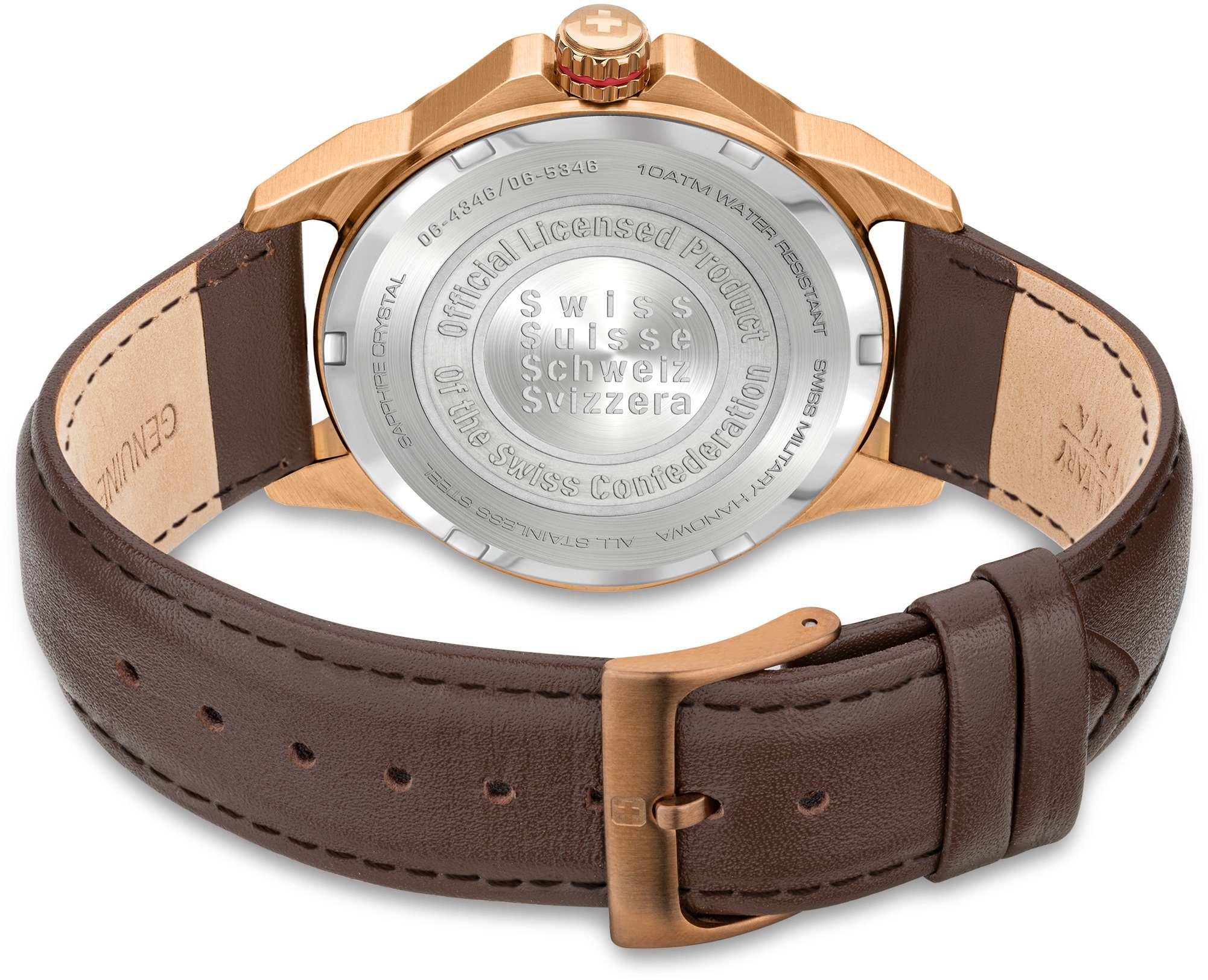CLASSIC, DATE Schweizer Uhr gold Hanowa Swiss Military 06-4346.31.007 DAY