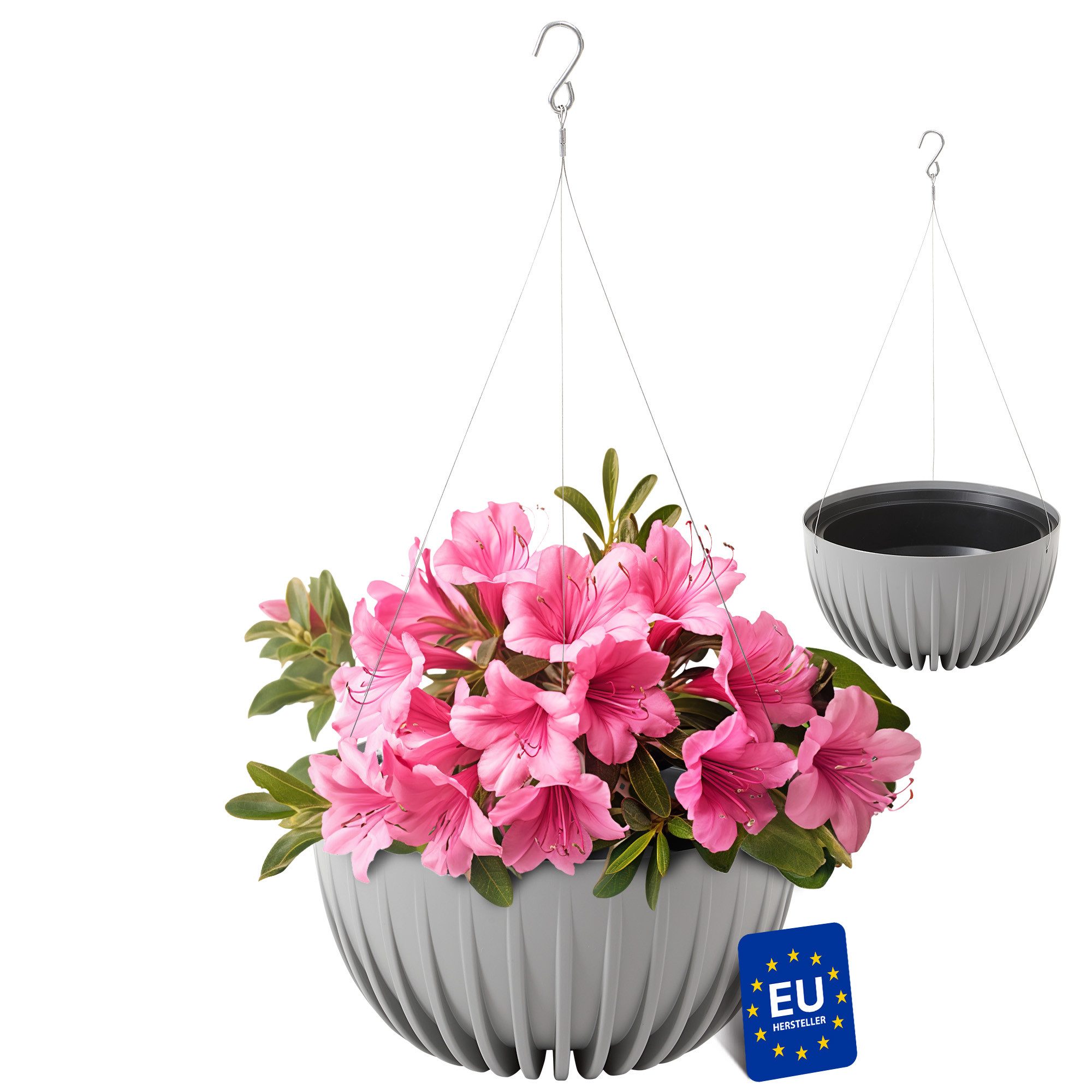 KONZEPT Blumenampel hängend Blumentopf 30cm Durchmesser, Hängetopf für Pflanzen, aus Kunststoff, Pflanzenampel