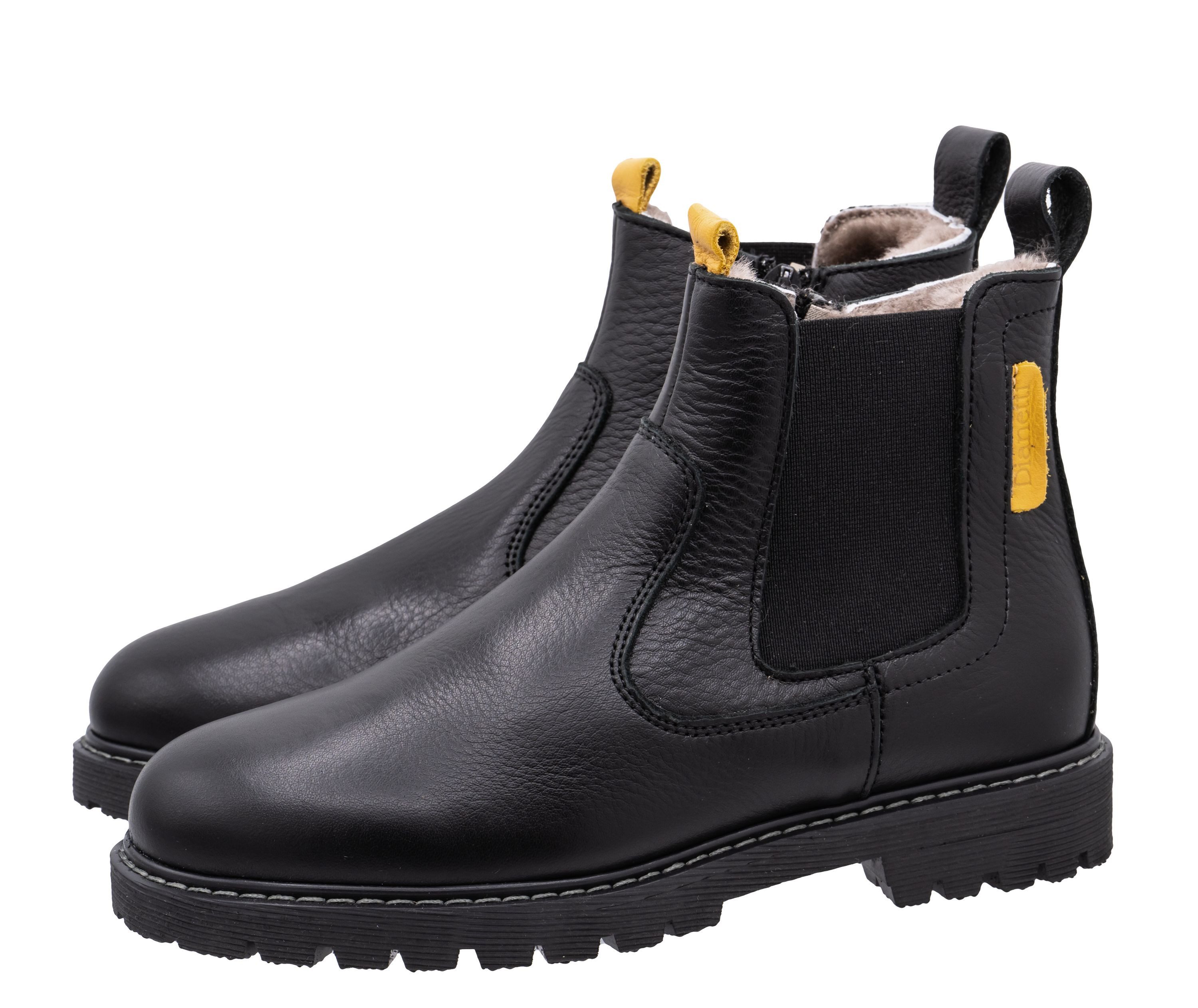 Dianetti Dianetti Stiefel Boots Mädchen Teens 1614 Lammfell Schwarz Stiefelette