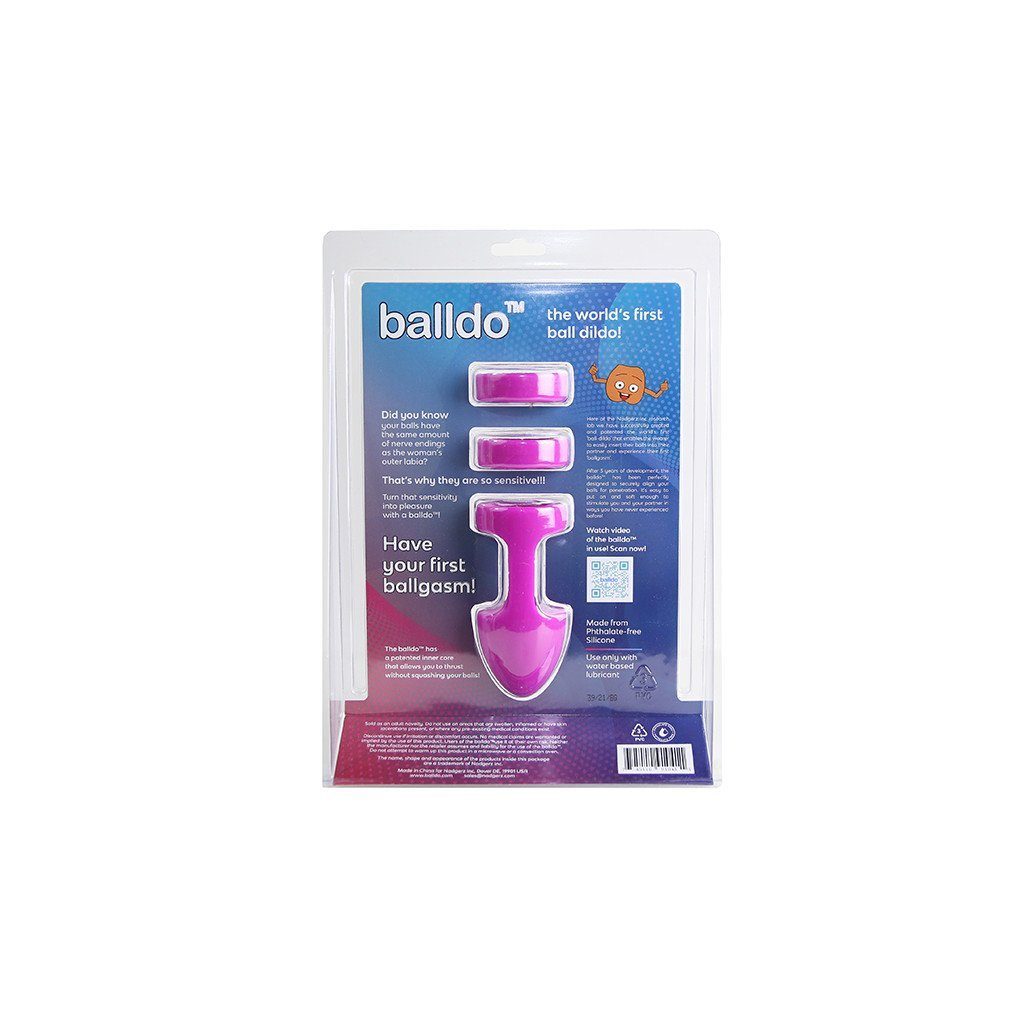 Dildo-Funktion Balldo Set Purple, Penis-Hoden-Ring mit 3-tlg., Starter Balldo Hodenring