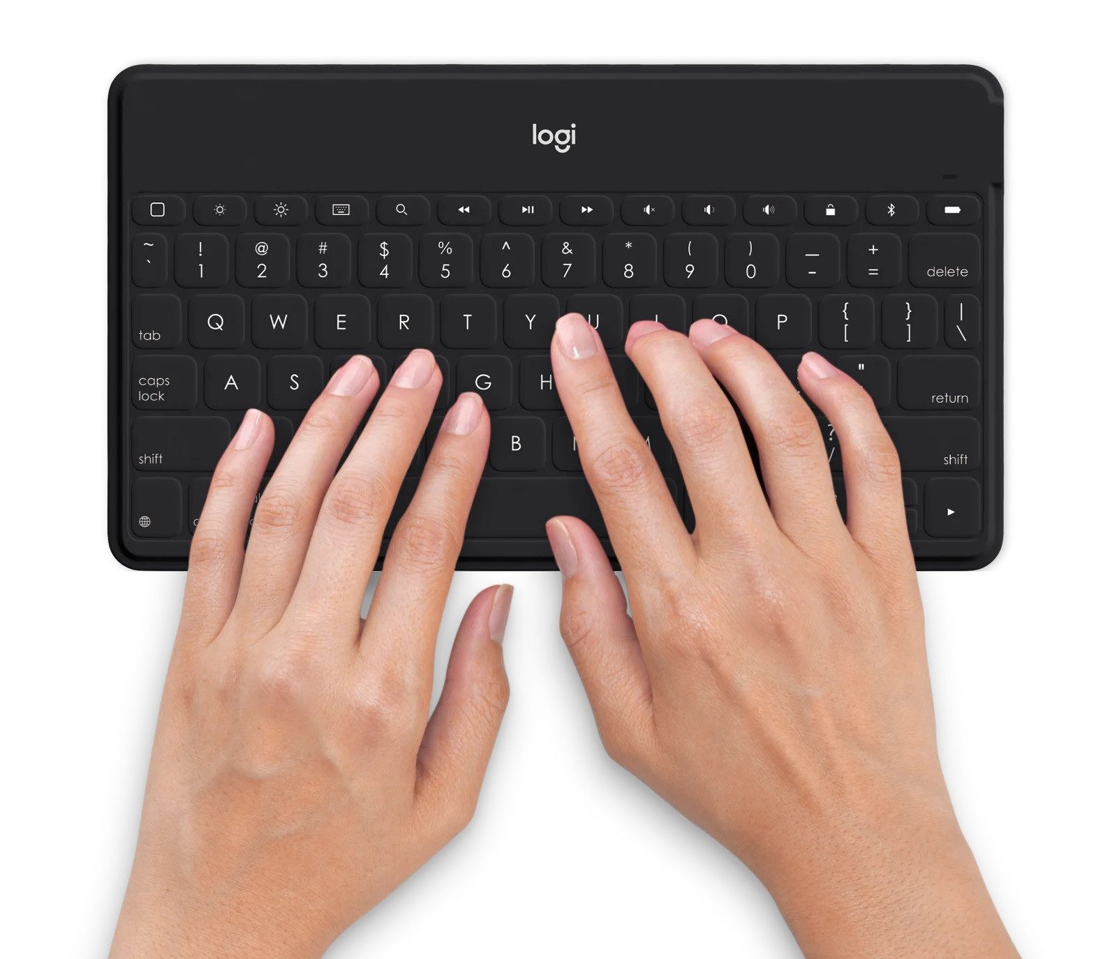 Logitech Keys-To-Go Tastatur für iPhone, iPad, Apple TV Schweizer QWERTZ Apple-Tastatur
