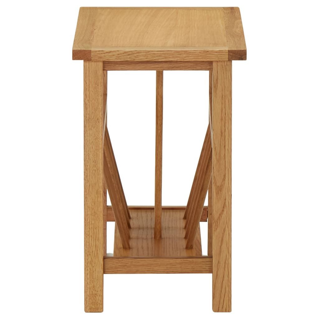 vidaXL Beistelltisch Zeitungstisch 45x27x42 cm Eiche Massivholz (1-St)