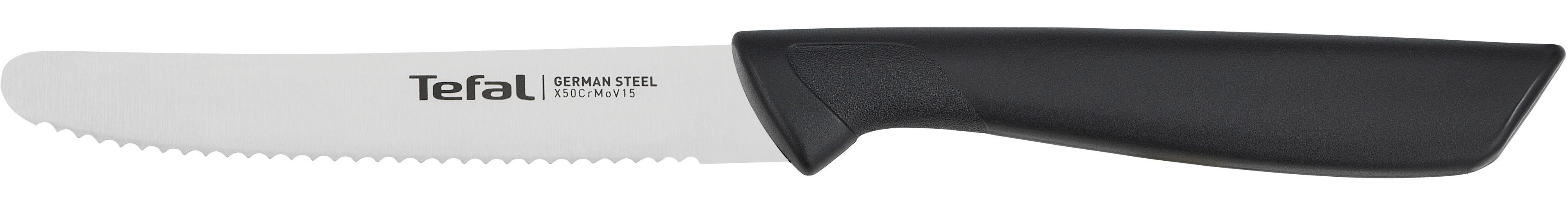 Tefal Universalküchenmesser Colorfood, gezahnt, 10 cm, Klinge aus deutschem Edelstahl, ergonomischer Griff