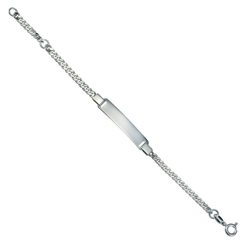 Vivance Armband 925 Silber rhodiniert Schildband, Anlaufgeschützt durch  eine rhodinierte Oberfläche