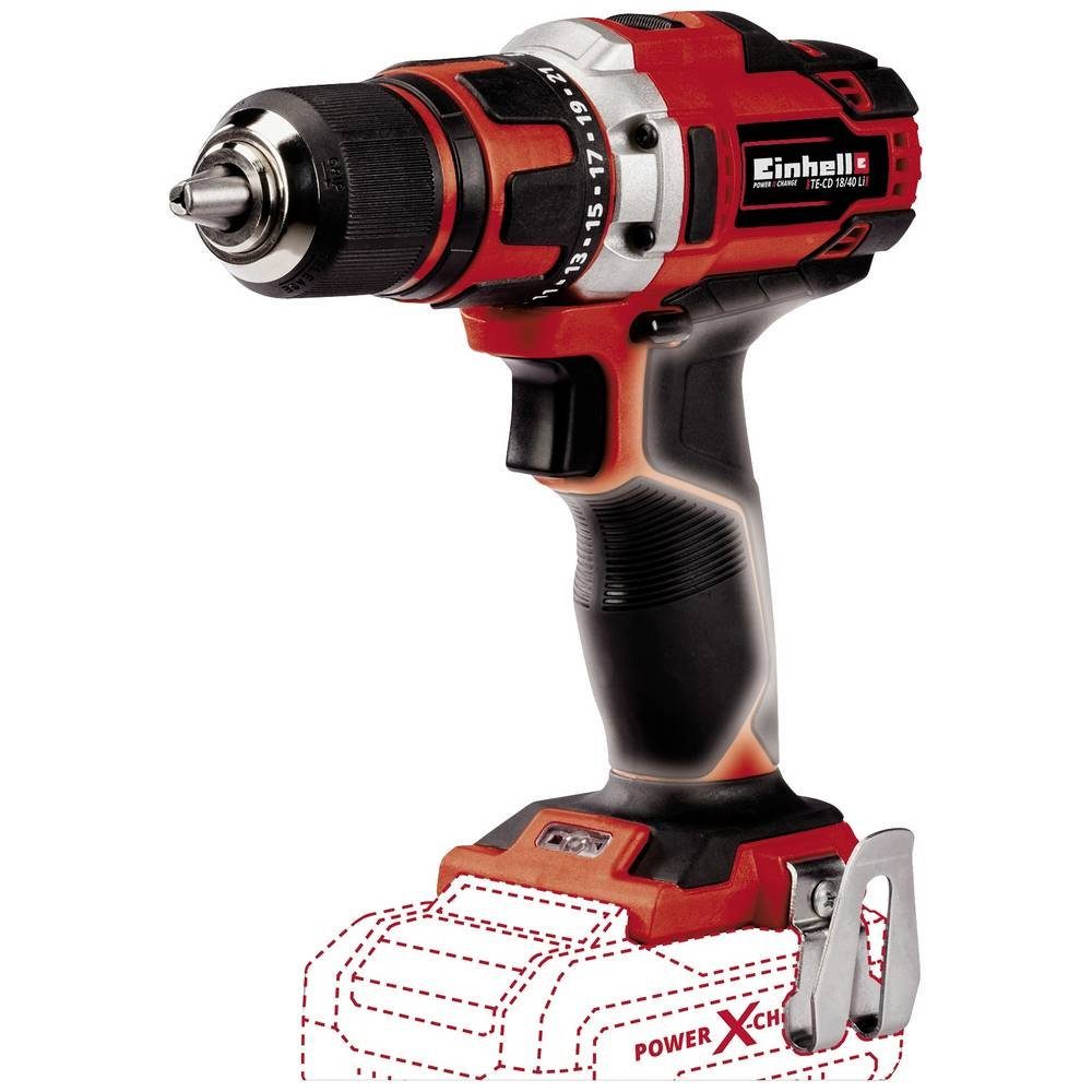 Einhell Akku-Schrauber Power X-Change Akku-Bohrschrauber TE-CD 18/40 Li-Solo 4513925, ohne Ladegerät, ohne Akku