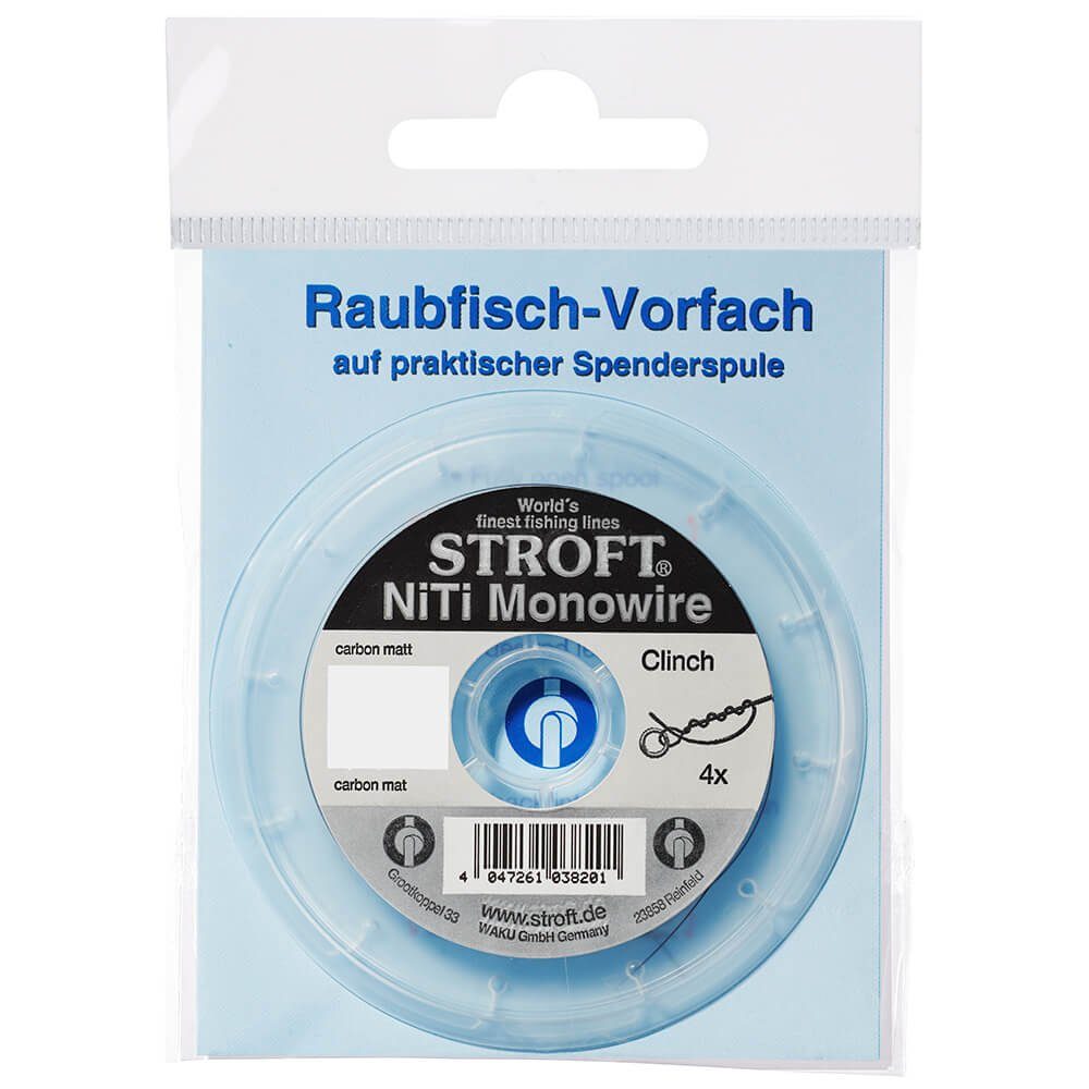 Stroft Vorfachschnur Stroft Vorfachschnur NiTi Monowire 10m, 10 m Länge, 0,14 mm Fadendurchmesser, (1-St)