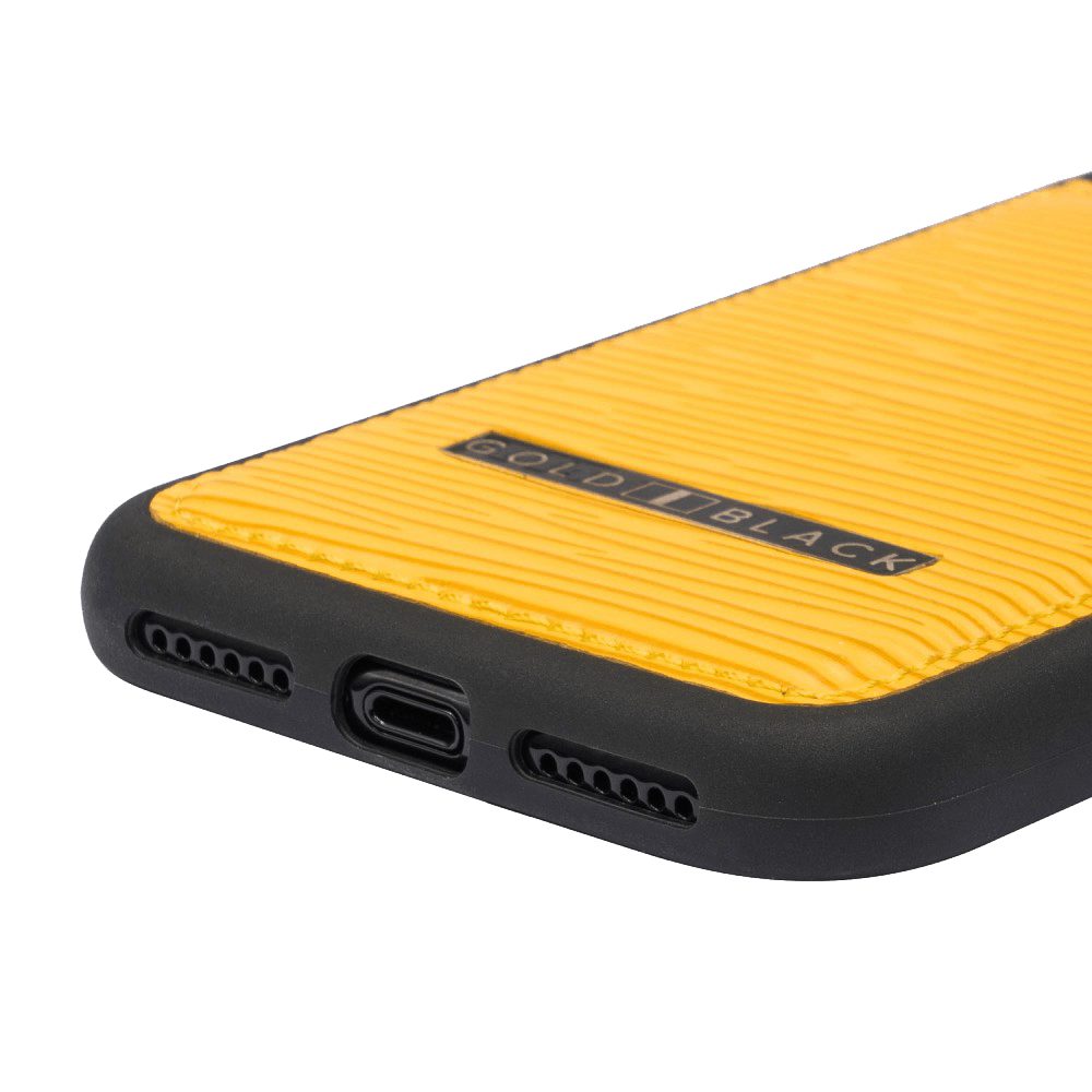 GOLDBLACK Handyhülle GOLDBLACK iPHONE 11 PRO LEDERHÜLLE UNICO-Prägung GELB
