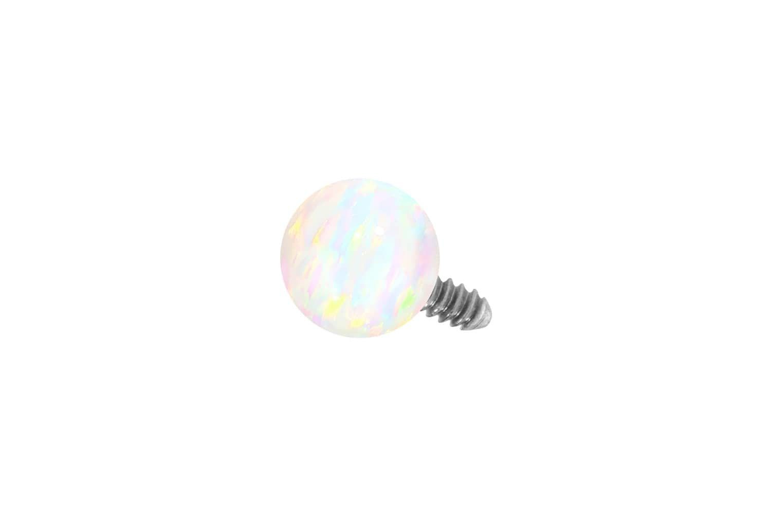 PIERCINGLINE Piercing-Set Titan Schraubaufsatz mit Außengewinde SYNTHETISCHER OPAL (Schraub-Aufsätze, 1-tlg)