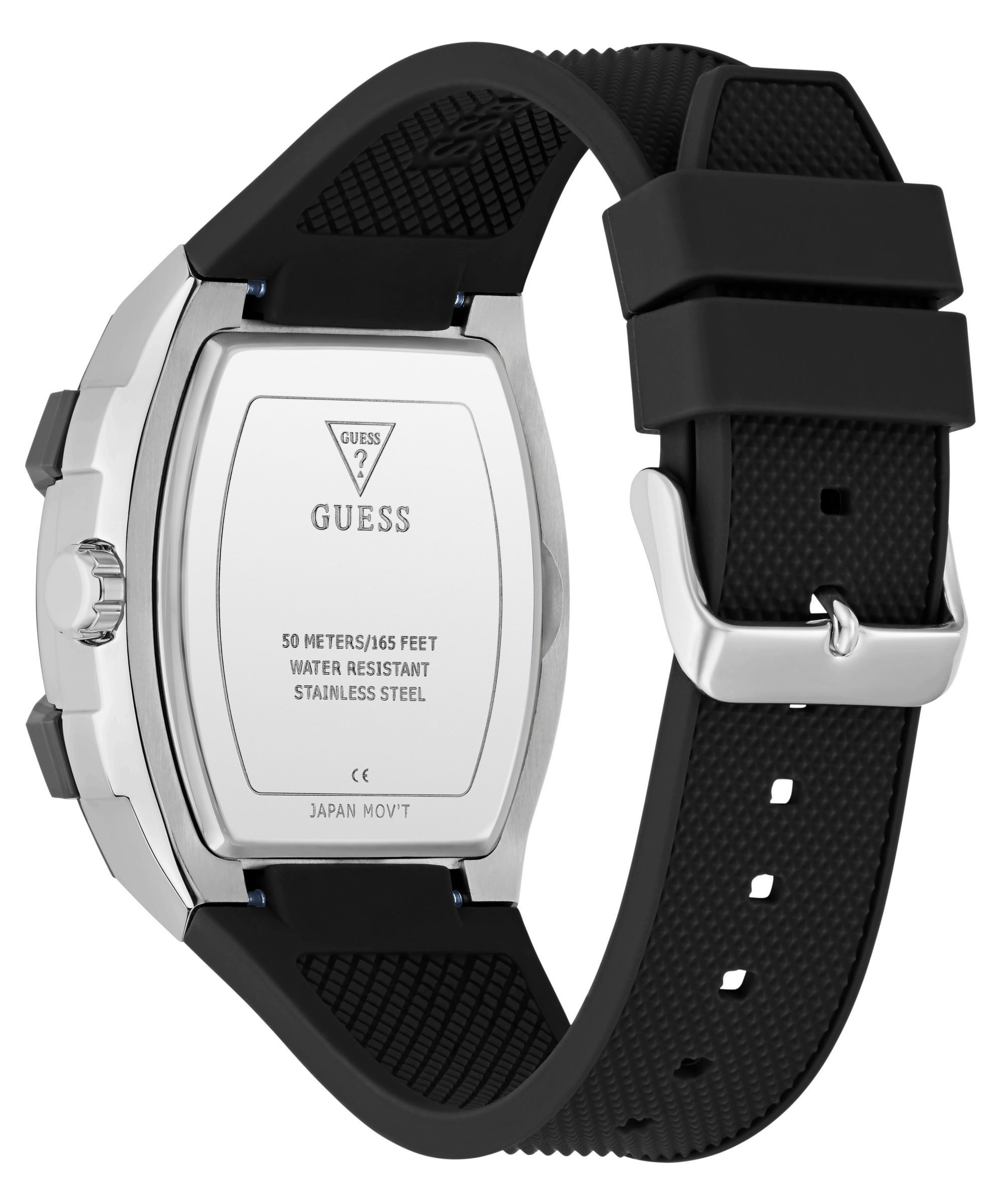 Guess Multifunktionsuhr PHOENIX GW0956G1, Quarzuhr, Armbanduhr, Herrenuhr, Silikonarmband, analog, Wochentag