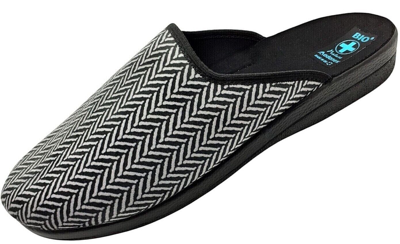 adanex BIO Herren leichte Hausschuhe Pantoffel Latschen bequem und elegant Hausschuh Fußbett