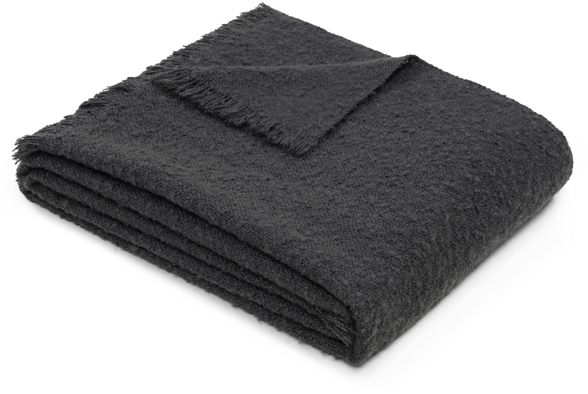 Wohndecke s.Oliver Boucle Decke, s.Oliver, mit stilvollen Fransen