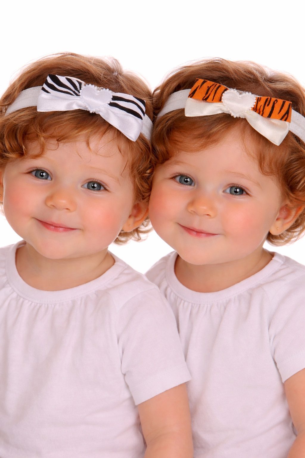 La Bortini Stirnband Kopfbänder 2er Pack Schleifen Haarschleifen für Babys und Kinder elastisch, weiß, Kopfschmuck, Haarschmuck ab 0Mon, von 34 bis 55cm