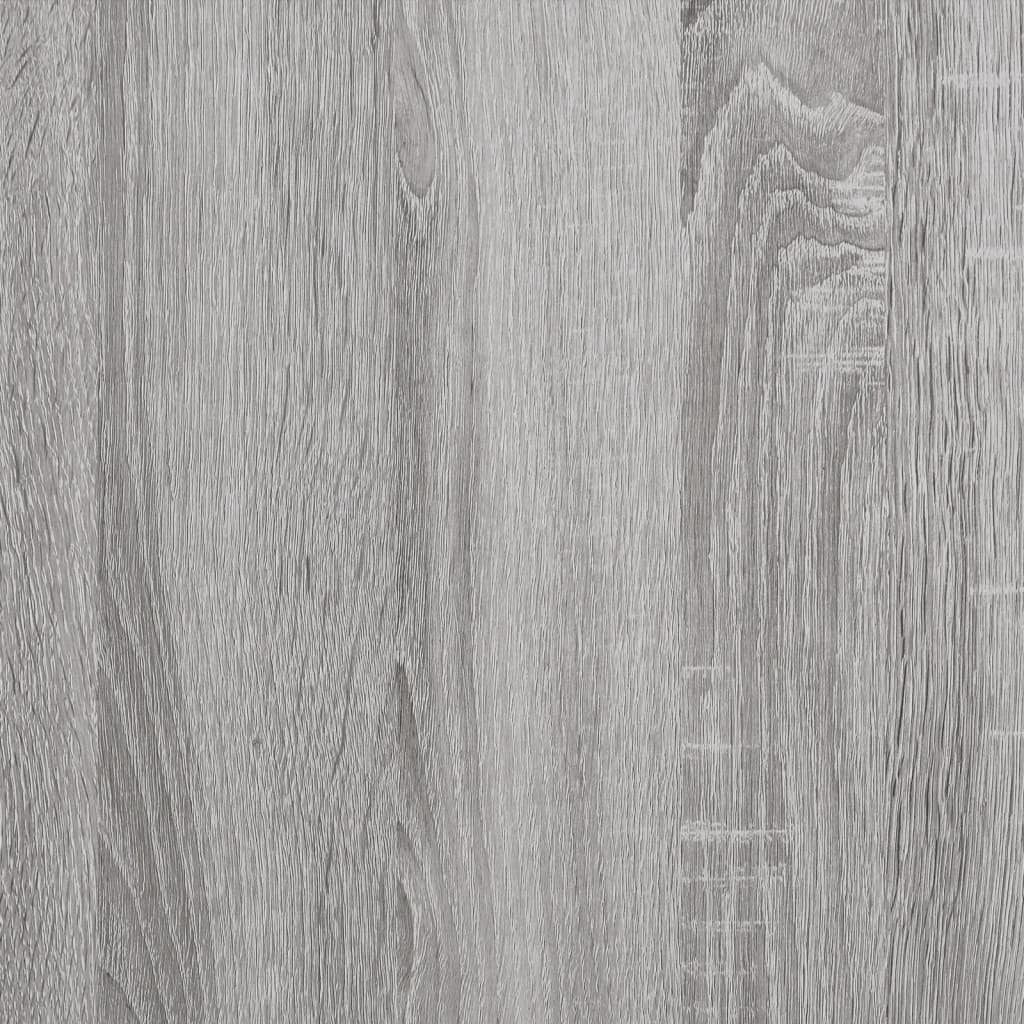 vidaXL Badezimmer-Set Badschrank Grau Sonoma (1-St) 30x30x100 Holzwerkstoff, cm