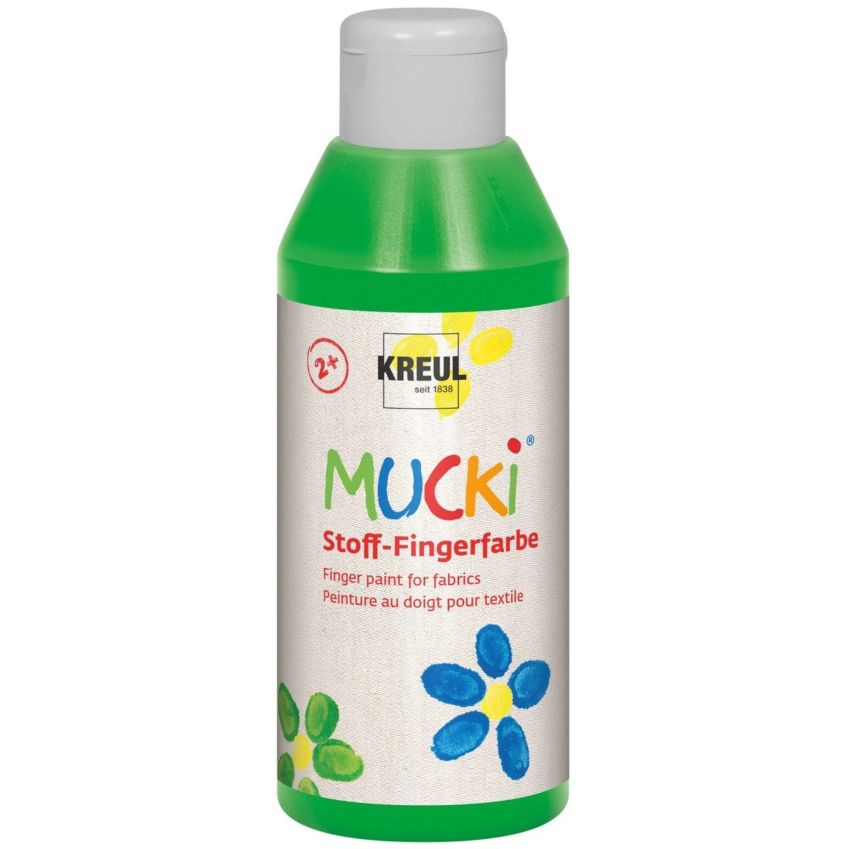 C. KREUL Fingerfarbe KREUL Stoff Fingerfarbe MUCKi grün 250ml Flasche