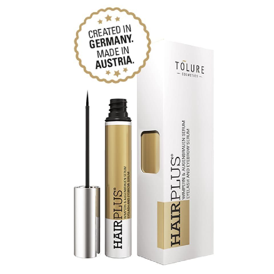 Tolure Wimpernserum Tolure Hairplus® 3ml - Wimpern & Augenbrauen Serum, 2-in-1-Serum für Wimpern und Augenbrauen