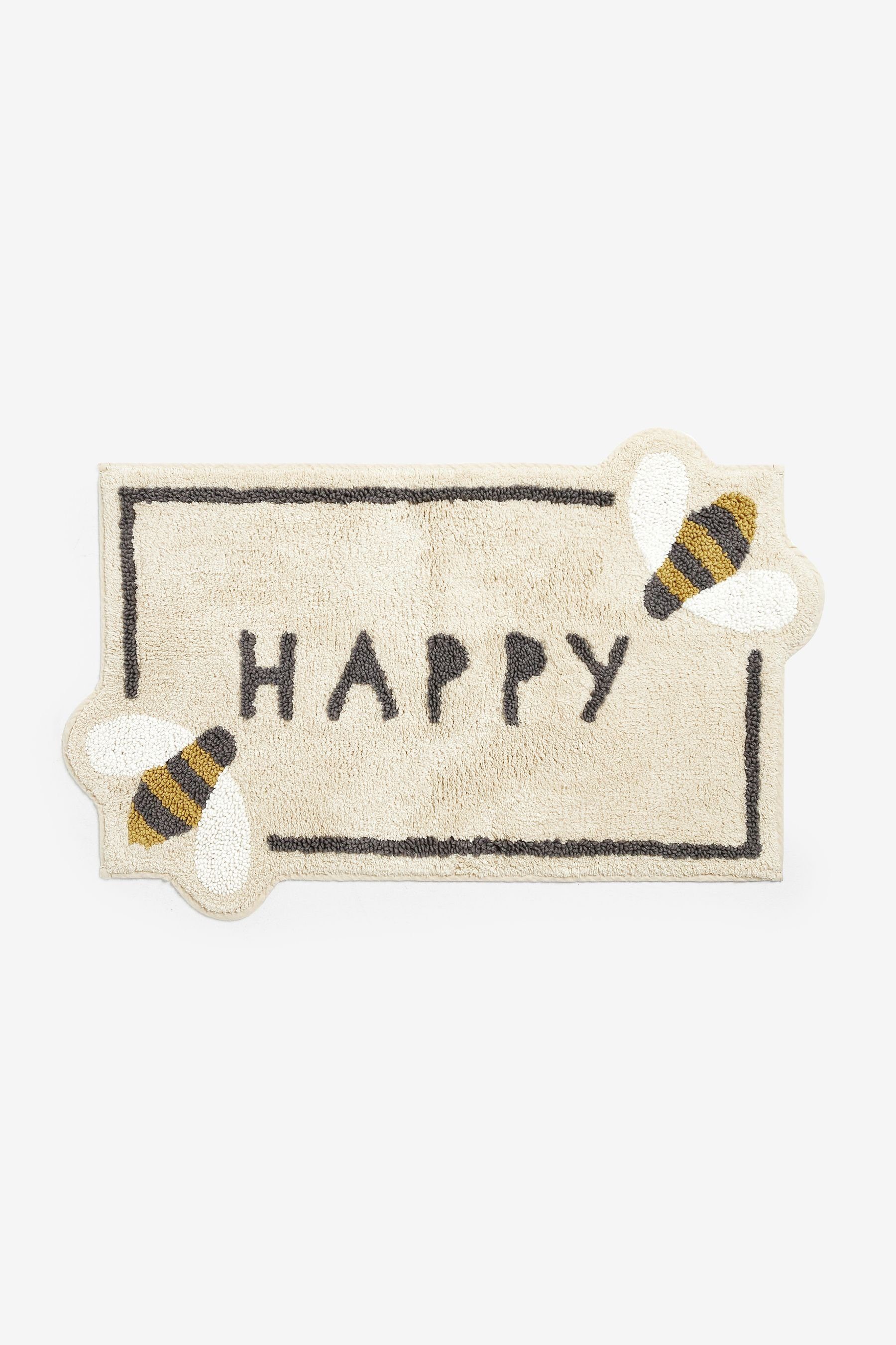 Badematte Bee Happy Badematte Next, Höhe 80 mm, Baumwolle