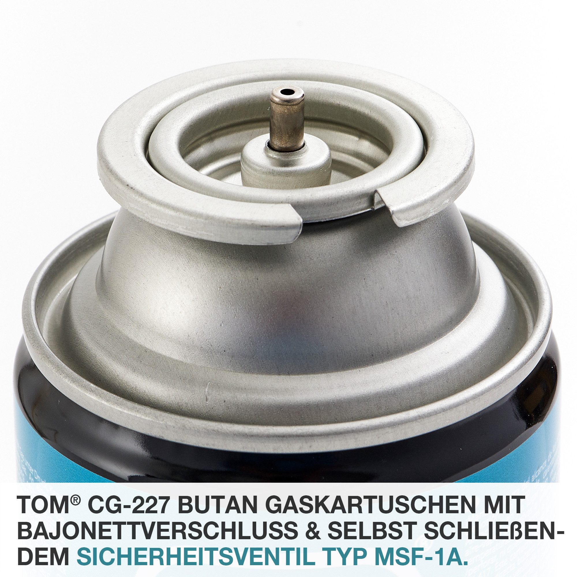 TOM Gaskartusche 224g Gaskartuschen Set MSF-1A, 4 St., Made in Europa, EN417, Butangas