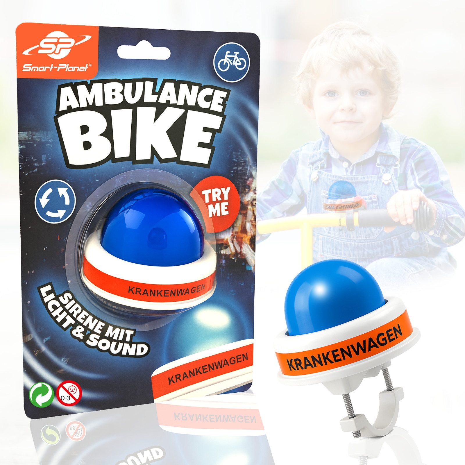 Fahrradklingel Fahrradklingel Kinder Krankenwagen – Tatü-Tata Sound & Blaulicht