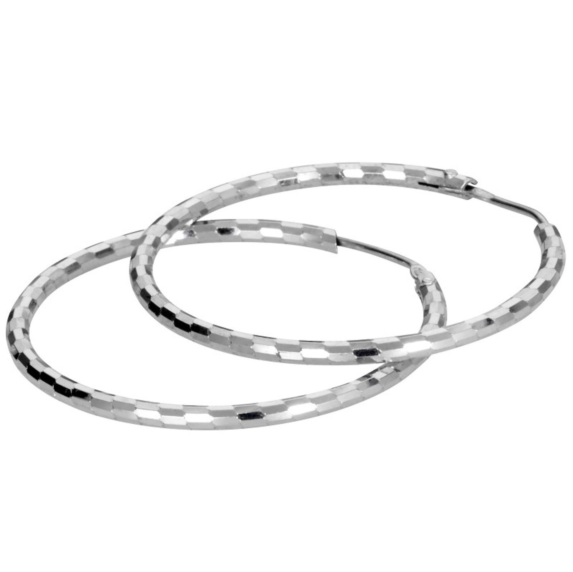 Miamar Paar Creolen SCR32, Miamar Damen SCR32 Creolen Silber Ohrschmuck