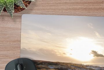 MuchoWow Gaming Mauspad Strand - Meer - Scheveningen - Niederlande (1-St), Büro für Tastatur und Maus, Mousepad Gaming, 90x60 cm, XXL, Großes