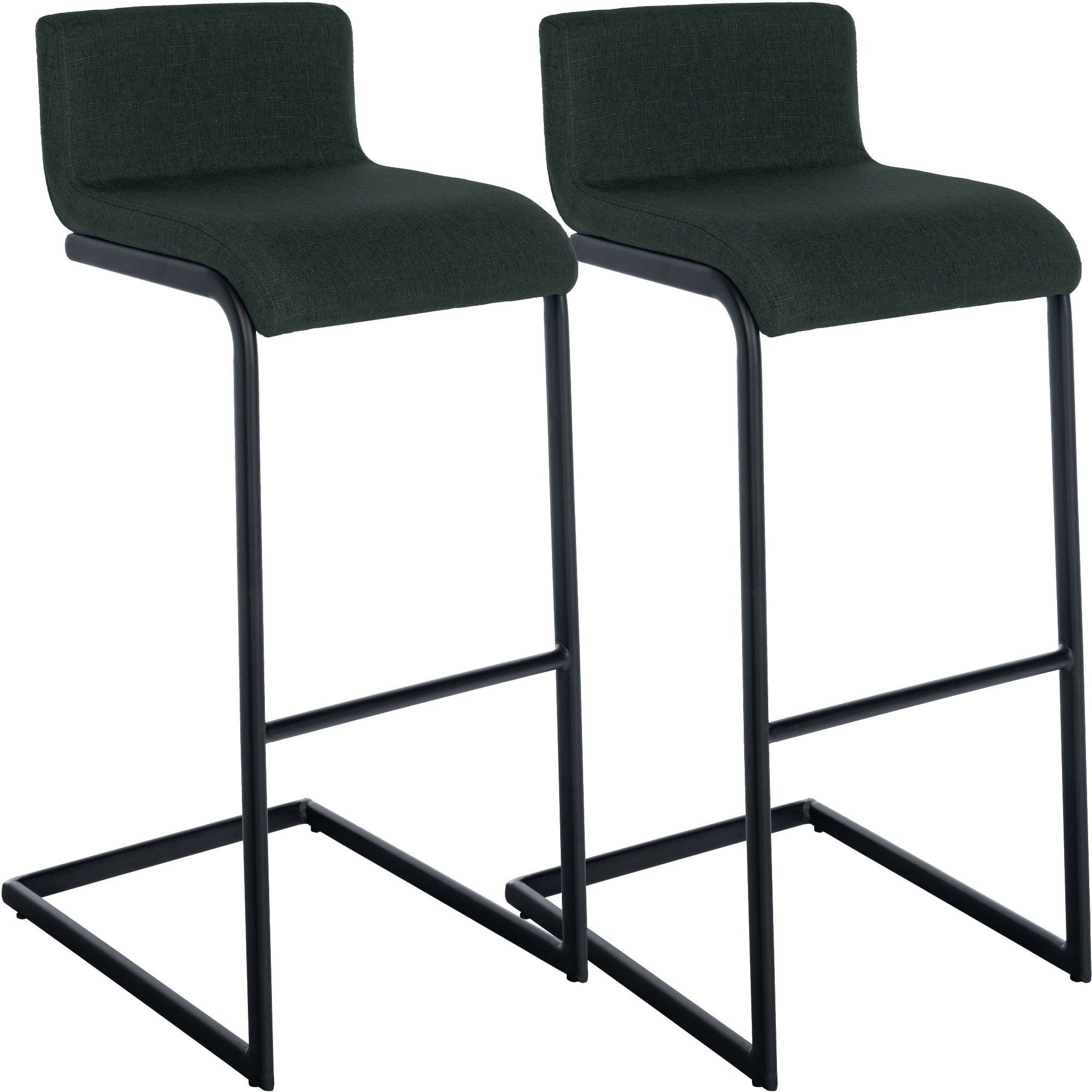 CLP Barhocker Newport (Set, 2er), Freischwinger, Kunstleder oder Stoffbezug